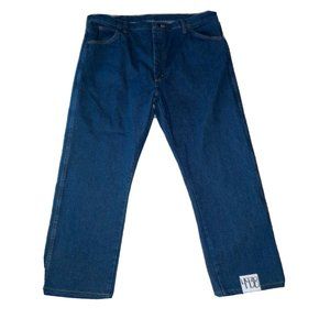 Rustler Jeans Regular Fit Straight Leg Prewash Denim Dark Blue Mens